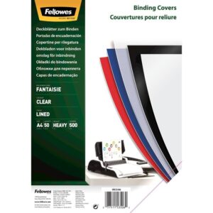 Εξώφυλλο Βιβλιοδεσίας Fellowes Fantaisie Polypropylene – 5350601 – Διαφανές Ματ (Ραβδωτό), 500mic | Α4, Συσκευασία 50τεμ