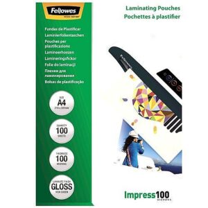 Δίφυλλο Πλαστικοποίησης Fellowes Standard Impress – 5351111 – A4, 100mic | Συσκευασία 100τεμ