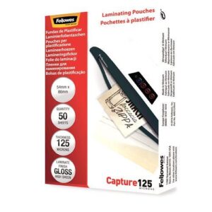 Δίφυλλο Πλαστικοποίησης Fellowes Glossy – 5396602 – 125mic, Μέγεθος Κάρτας 54x86mm | Συσκευασία 50τεμ