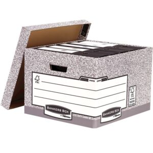Κουτί Αποθήκευσης Fellowes Bankers Box® System Large – 01810-FFEU – Γκρι | Πολλαπλή Χρήση για Κλασέρ, Φακέλους & Μηχανογραφικά | Πωλείται σε Κιβώτιο 10 Τεμαχίων