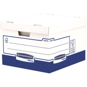 Κουτί Αποθήκευσης Fellowes Bankers Box® Heavy-Duty Large – 4461601 – Λευκό/Μπλε | Πωλείται σε Κιβώτιο 10 Τεμαχίων