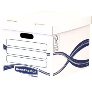 Κουτί Αποθήκευσης Fellowes Bankers Box® Basic Standard – 4460801 – Λευκό/Μπλε | Πωλείται σε Κιβώτιο 10 Τεμαχίων