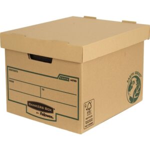 Κουτί Αποθήκευσης Fellowes Bankers Box® Earth Series Heavy Duty – 4479901 – Καφέ | Τριπλή Ενίσχυση, Στοιβάζεται 5 Κουτιά | Πωλείται σε Κιβώτιο 10 Τεμαχίων