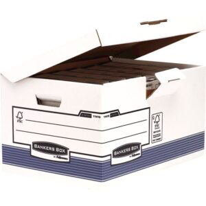Κουτί Αποθήκευσης Fellowes Bankers Box® System Flip Top Maxi – 1141501 – Μπλε | Σχεδιασμένο για Foolscap & Κουτιά Μεταφοράς | Πωλείται σε Κιβώτιο 10 Τεμαχίων