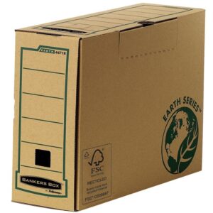 Κουτί Μεταφοράς Fellowes Bankers Box® Earth Series – 4471801 – Καφέ, 100mm | Για Έγγραφα Μεγέθους Foolscap (216×343mm, ελαφρώς μεγαλύτερο από το Α4) | Πωλείται σε Κιβώτιο 20 Τεμαχίων