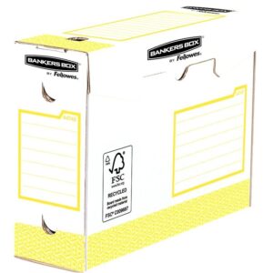 Fellowes Bankers Box® Heavy Duty 4474202 — Κουτί Μεταφοράς A4+ 100mm Κίτρινο | Ενισχυμένη Αντοχή από την Παγκόσμια Ηγέτιδα Αρχειοθέτησης, Συσκευασία 20 Τεμαχίων