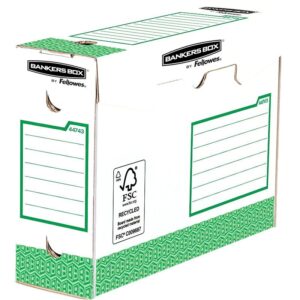 Fellowes Bankers Box® Heavy Duty 4474302 — Κουτί Μεταφοράς A4+ 100mm Πράσινο | Ενισχυμένη Αντοχή από την Παγκόσμια Ηγέτιδα Αρχειοθέτησης, Συσκευασία 20 Τεμαχίων