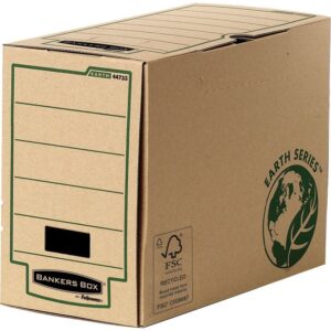 Fellowes Bankers Box® Earth Series 4473302 — Κουτί Μεταφοράς A4+ 200mm | Παγκόσμιος Ηγέτης Αρχειοθέτησης, Συσκευασία 20 Τεμαχίων