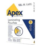 Δίφυλλο Πλαστικοποίησης Fellowes APEX Light – 6003201 – A4, 80mic | Συσκευασία 100τεμ