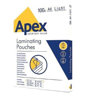Δίφυλλο Πλαστικοποίησης Fellowes APEX Light – 6003201 – A4, 80mic | Συσκευασία 100τεμ