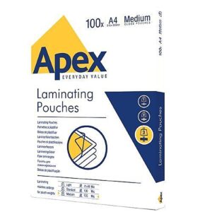 Δίφυλλο Πλαστικοποίησης Fellowes APEX Medium – 6003501 – A4, 125mic | Συσκευασία 100τεμ